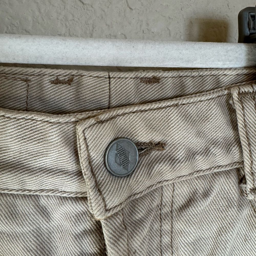 Vintage BONGO High Waisted Mom Jeans Sz‎ 0 Cream Tan Contrast Stitch Western - Picture 6 of 11